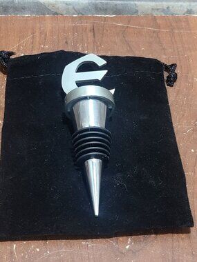 Metal Stainless Steel Wine Bottle Stopper E Monogram